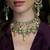 Gold plated kundan multicolor necklace set