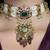 Gold plated kundan multicolor necklace set