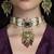 Gold plated kundan multicolor necklace set