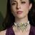 Gold plated kundan multicolor necklace set