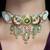 Gold plated kundan multicolor necklace set