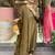 Green aaysa yoke design embroidery chanderi silk a-line kurta with trousers & dupatta