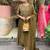 Green aaysa yoke design embroidery chanderi silk a-line kurta with trousers & dupatta