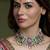 Gold plated kundan multicolor necklace