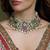 Gold plated kundan multicolor necklace