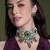 Gold plated kundan multicolor necklace set