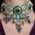 Gold plated kundan multicolor necklace set