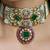Gold plated kundan multicolor necklace set