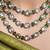 Gold plated kundan green stone necklace set