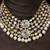 Gold plated kundan pearl necklace set