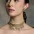 Gold plated kundan necklace set