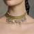 Gold plated kundan necklace set