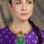 Gold plated kundan green stone necklace