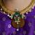 Gold plated kundan necklace set