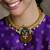 Gold plated kundan necklace set