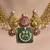 Gold plated kundan multicolor necklace