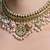 Gold plated kundan necklace set