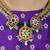 Gold plated kundan multicolor necklace set
