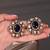 Gold plated kundan blue stone earrings