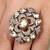 Gold plated kundan ring