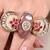 Gold plated kundan pink stone ring