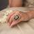 Gold plated kundan multicolor ring