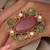 Gold plated kundan multicolor ring