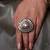 Gold plated kundan red stone ring