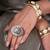 Gold plated kundan ring