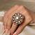 Gold plated kundan ring