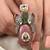 Gold plated kundan multicolor ring