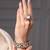 Gold plated kundan ring