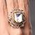 Gold plated kundan ring