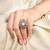 Gold plated kundan ring