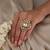 Gold plated kundan ring