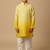 Yellow chikankari kurta set for boys