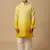 Yellow chikankari kurta set for boys