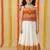 Twisha Girls Printed Top & Ghagra - Orange & Off White