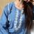 Sky blue embroidered chanderi Kurta sets