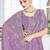 Levender color resham sequence codding work crunchy silk saree with blouse