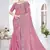 Pink color resham sequence codding work crunchy silk saree with blouse
