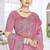 Pink color resham sequence codding work crunchy silk saree with blouse