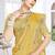 Musturd color resham sequence codding work crunchy silk saree with blouse
