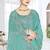 Sky blue color resham sequence codding work crunchy silk saree with blouse