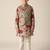 Fawn embroidered kurta bandi set for boys