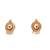 Elegant gold-plated pendant and earring set with red and green stones