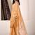 Orange linen beautiful tussle on pallu casual wear saree