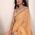 Orange linen beautiful tussle on pallu casual wear saree