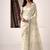 Off-white linen beautiful tussle on pallu casual wear saree