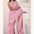 Baby pink linen beautiful tussle on pallu casual wear saree